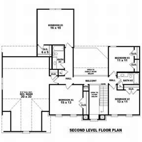Floorplan 2 for House Plan #053-00561