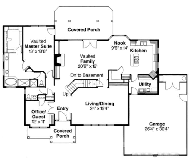 House Plan House Plan #719 Drawing 1