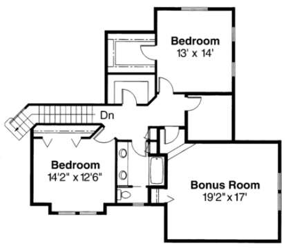 Second Floor for House Plan #035-00070