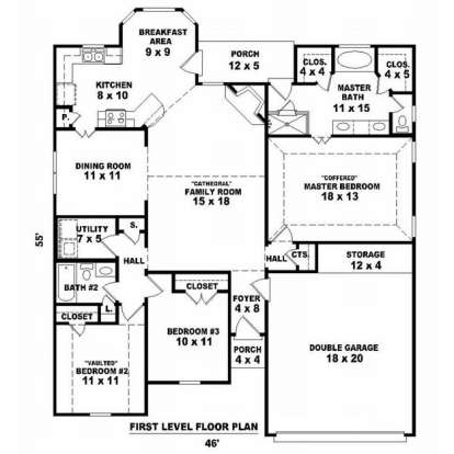 Floorplan1 for House Plan #053-00578