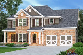 Traditional House Plan #009-00055 Elevation Photo