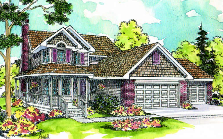 Traditional House Plan #035-00071 Elevation Photo