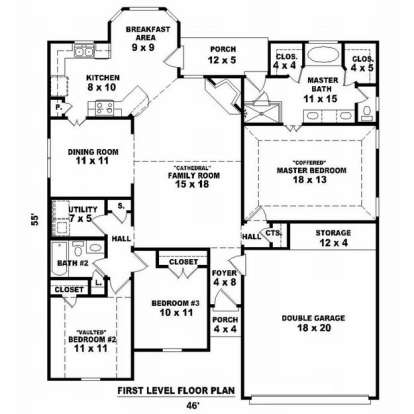 Floorplan1 for House Plan #053-00579