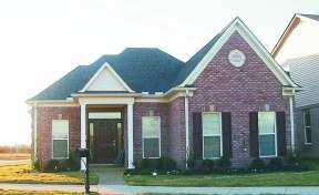 Narrow Lot House Plan #053-00582 Elevation Photo