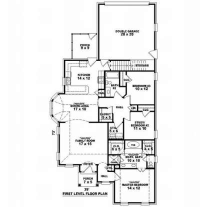 Floorplan 1 for House Plan #053-00582