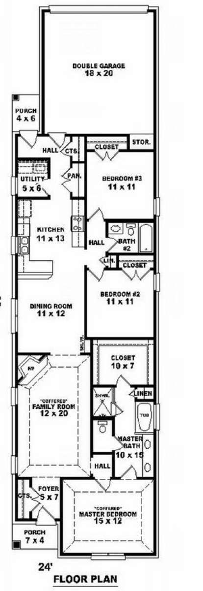 Floorplan 1 for House Plan #053-00583