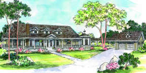 Farmhouse House Plan #035-00072 Elevation Photo
