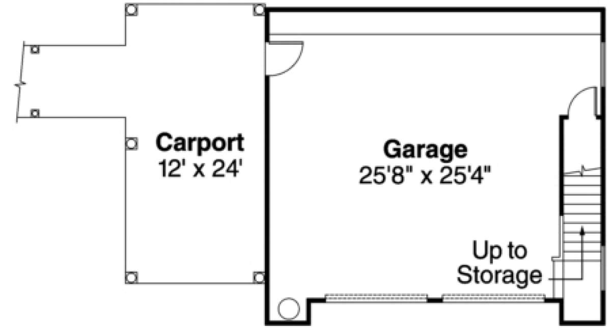 Garage Floor for House Plan #035-00072