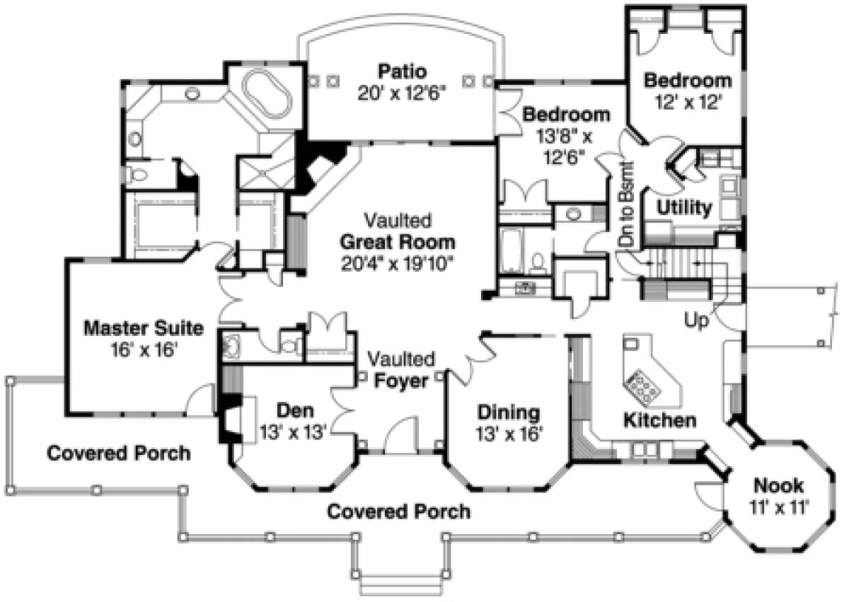 Floorplan for House Plan #035-00072