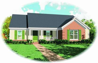 Traditional House Plan #053-00589 Elevation Photo