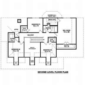 Floorplan 2 for House Plan #053-00590