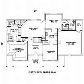 Floorplan 1 for House Plan #053-00592