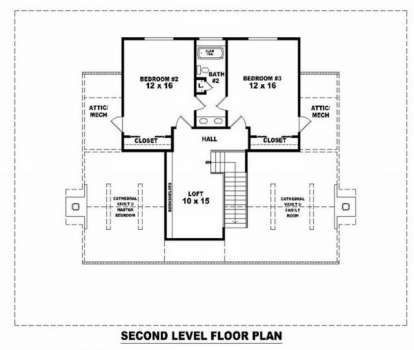 Floorplan 2 for House Plan #053-00593