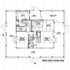 Floorplan 1 for House Plan #053-00594