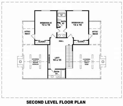 Floorplan 2 for House Plan #053-00597