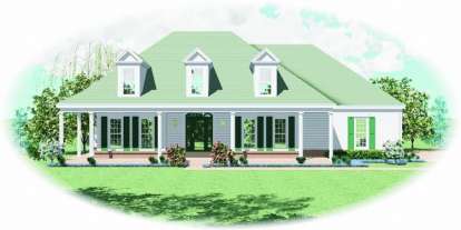 Southern House Plan #053-00598 Elevation Photo