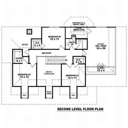 Floorplan 2 for House Plan #053-00598