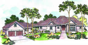 European House Plan #035-00073 Elevation Photo