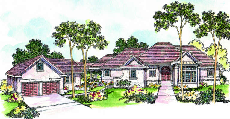 European House Plan #035-00073 Elevation Photo