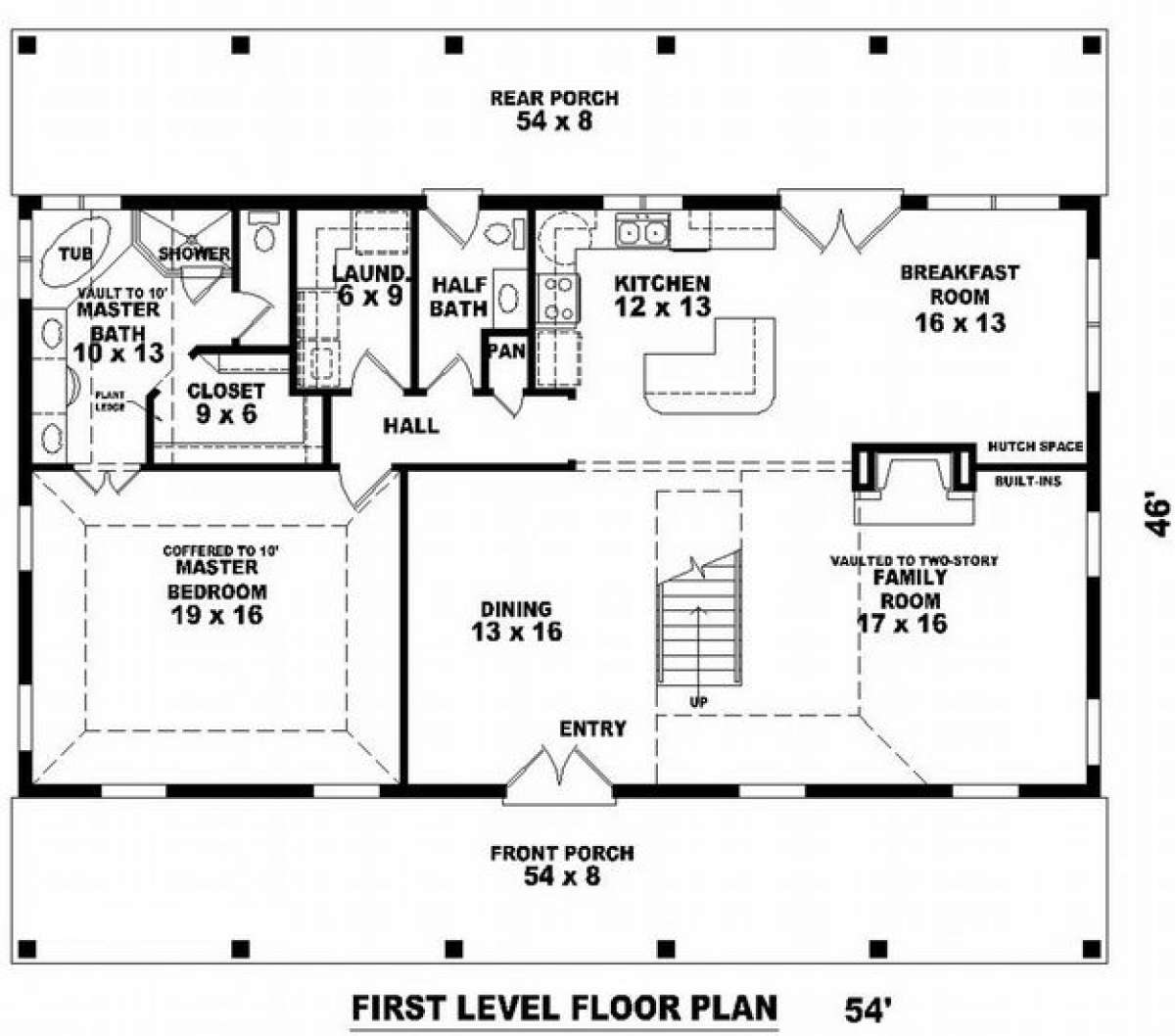 Floorplan 1 for House Plan #053-00599