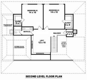 Floorplan 2 for House Plan #053-00599