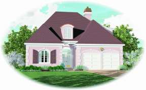French Country House Plan #053-00601 Elevation Photo