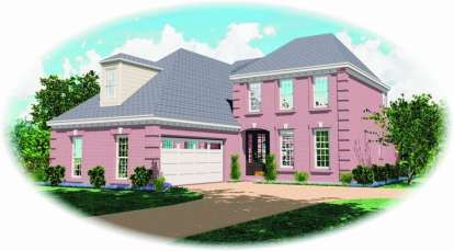 French Country House Plan #053-00605 Elevation Photo