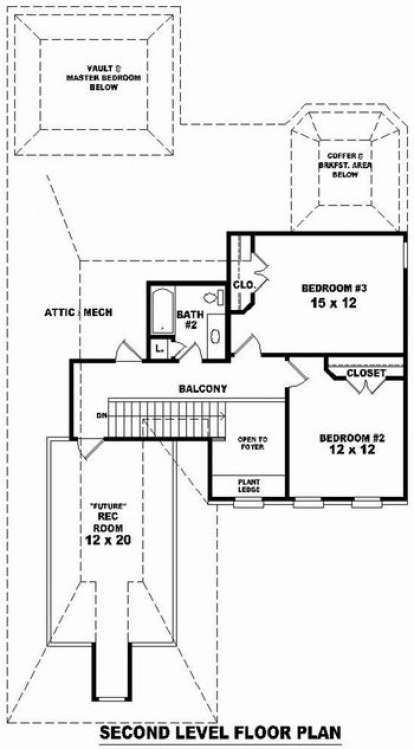 Floorplan 2 for House Plan #053-00605