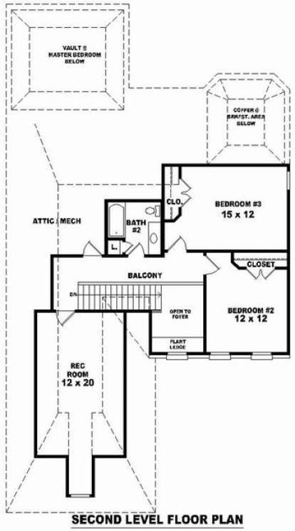 Floorplan 2 for House Plan #053-00606