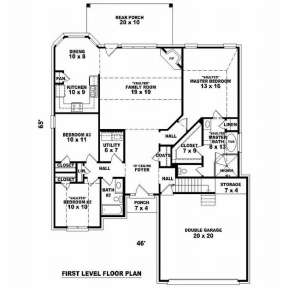 Floorplan 1 for House Plan #053-00608
