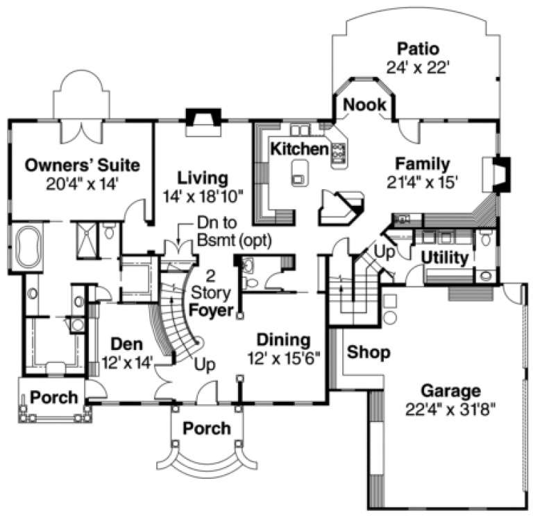 House Plan House Plan #723 Drawing 1