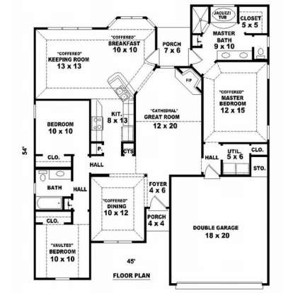 Floorplan1 for House Plan #053-00611