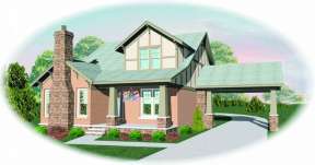Craftsman House Plan #053-00616 Elevation Photo