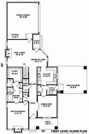 Floorplan 1 for House Plan #053-00616