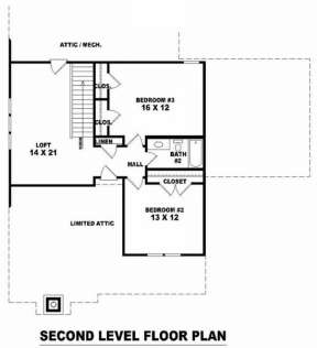 Floorplan 2 for House Plan #053-00616
