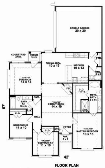 Floorplan1 for House Plan #053-00618