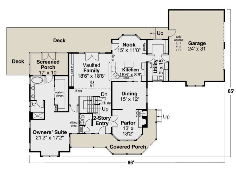 House Plan House Plan #724 Drawing 1