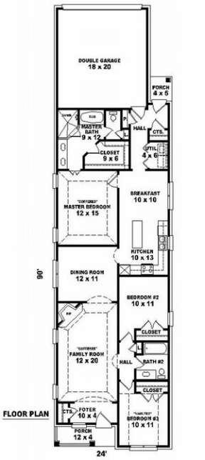 Floorplan 1 for House Plan #053-00619