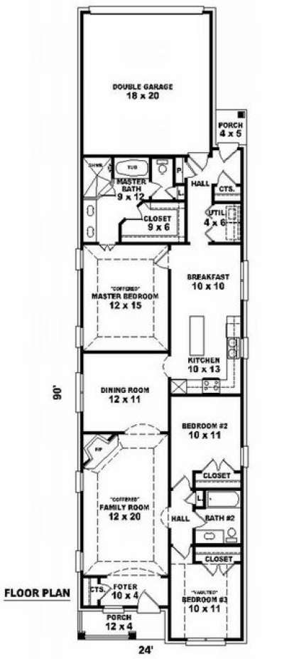Floorplan 1 for House Plan #053-00619