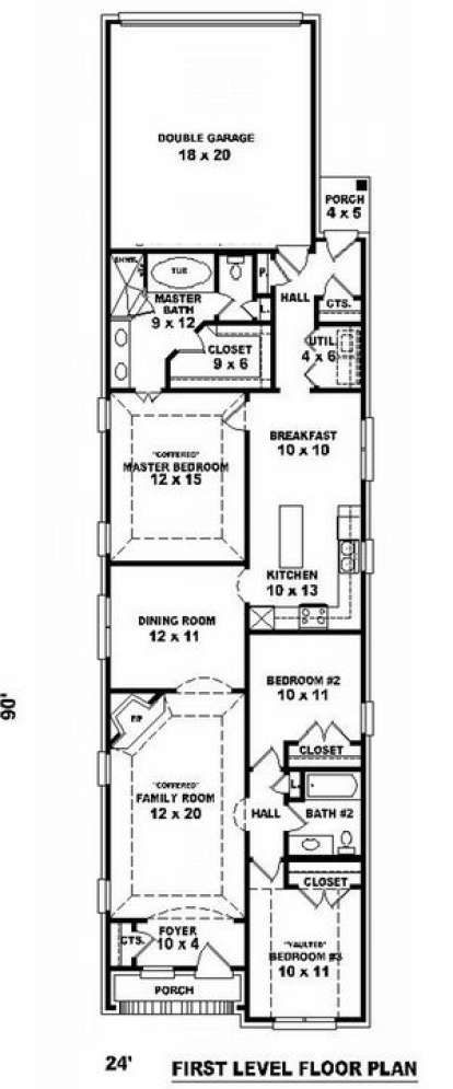 Floorplan 1 for House Plan #053-00620