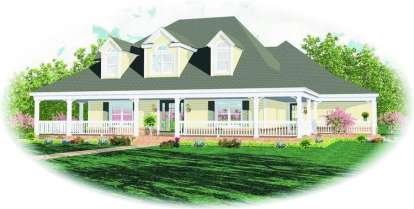 Country House Plan #053-00622 Elevation Photo