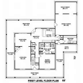 Floorplan 1 for House Plan #053-00623