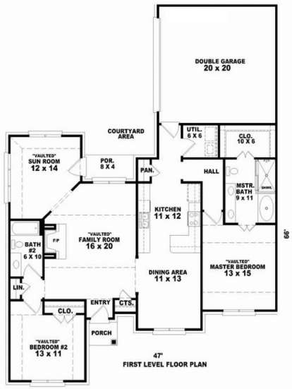 Floorplan1 for House Plan #053-00627