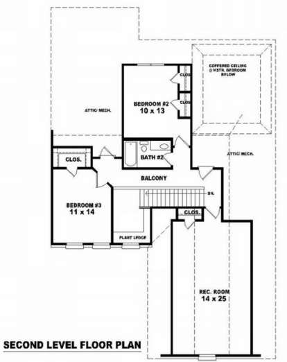 Floorplan 2 for House Plan #053-00628