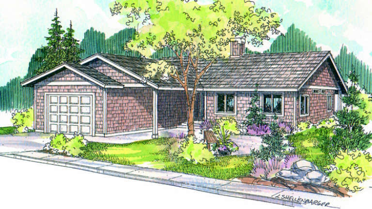 Traditional House Plan #035-00076 Elevation Photo