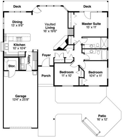 Floorplan1 for House Plan #035-00076