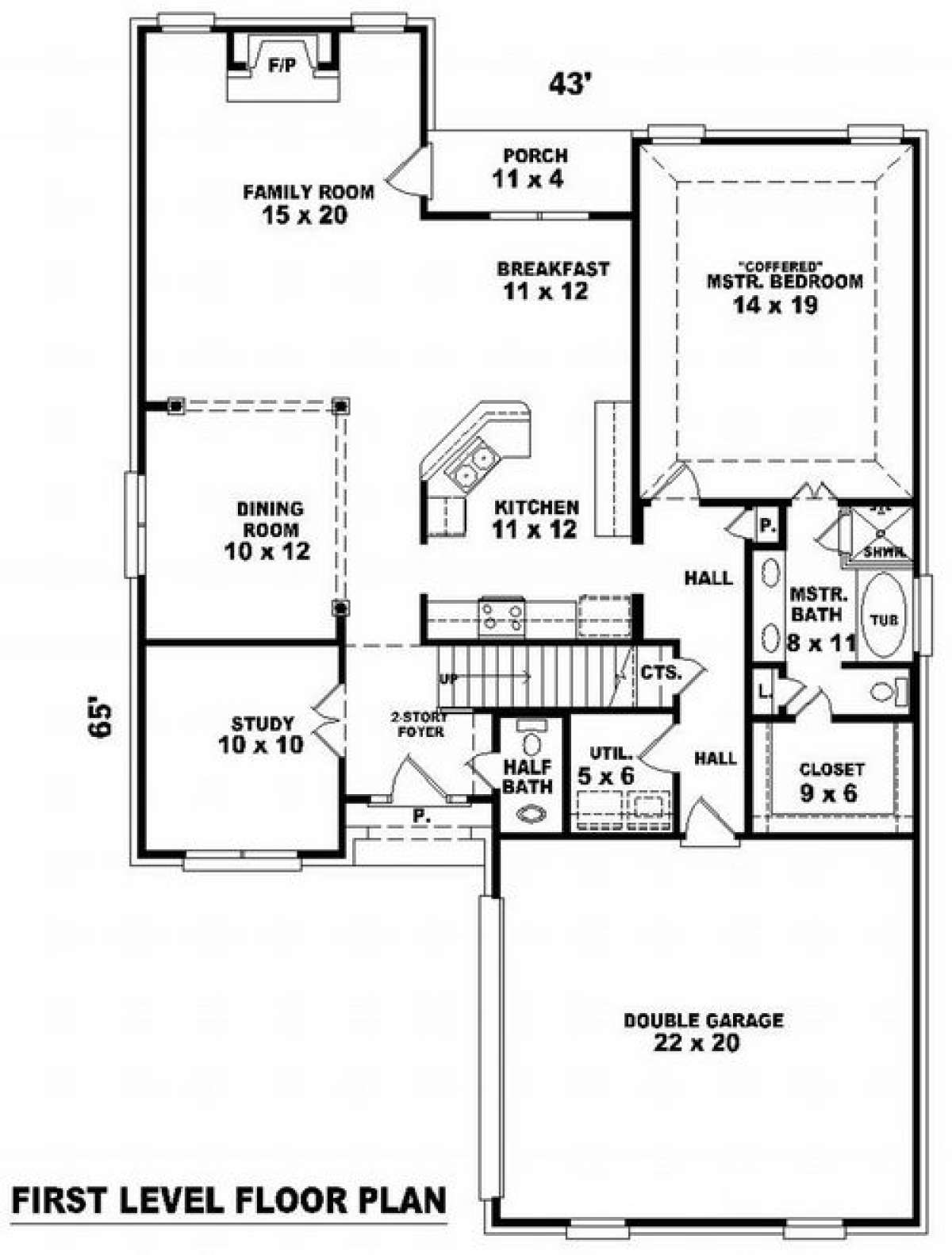 Floorplan 1 for House Plan #053-00631