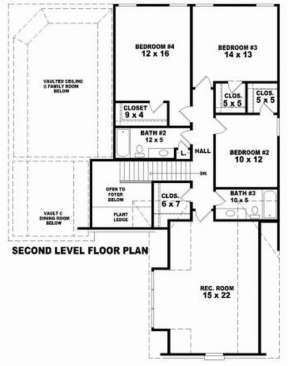 Floorplan 2 for House Plan #053-00632