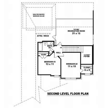 Floorplan 2 for House Plan #053-00634
