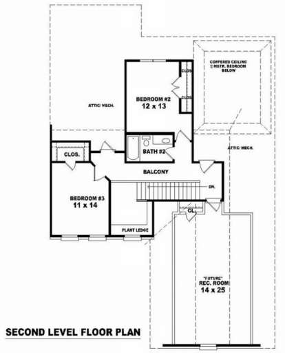 Floorplan 2 for House Plan #053-00635